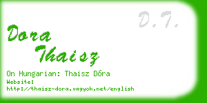 dora thaisz business card